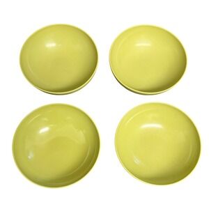 Vintage Prolon Melmac Green Cereal Bowls Set of 4 Chartreuse Lime 7415 MCM